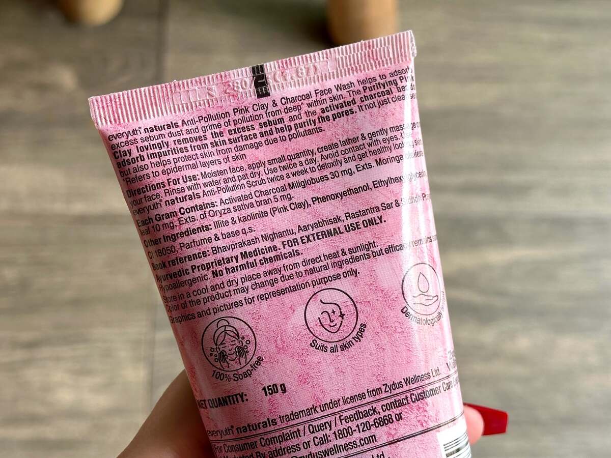 Everyuth Pink Clay Face Wash Ingredients