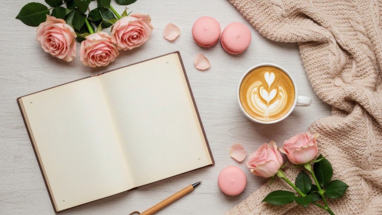 journaling flatlay